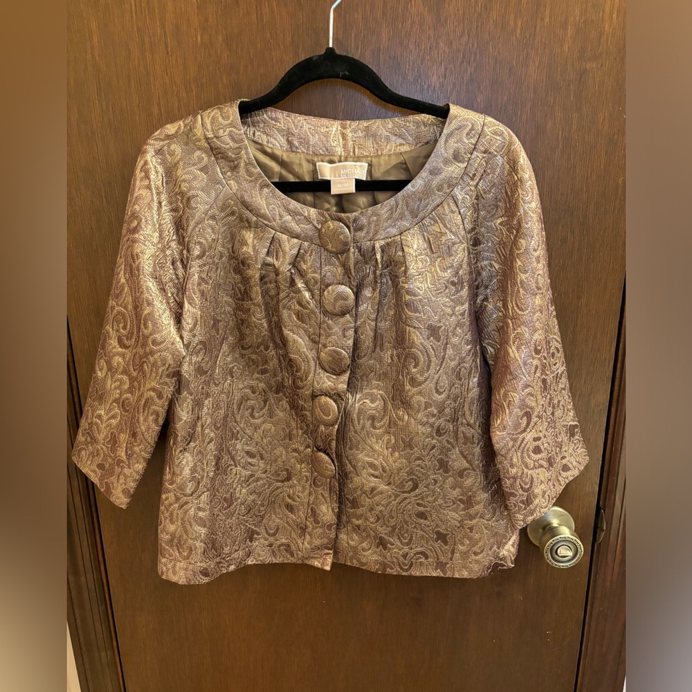 Michael kors Gold Jacquard Jacket